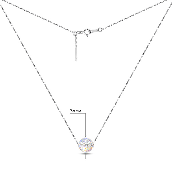Серебряное колье с фианитом (арт. 7507/1761/2з) – изображение 3