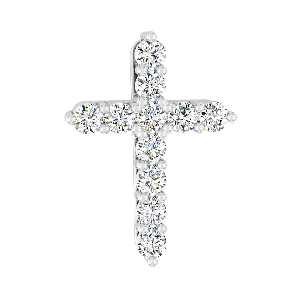 Золотий хрестик з діамантами  (арт. П011272030б) – зображення 1