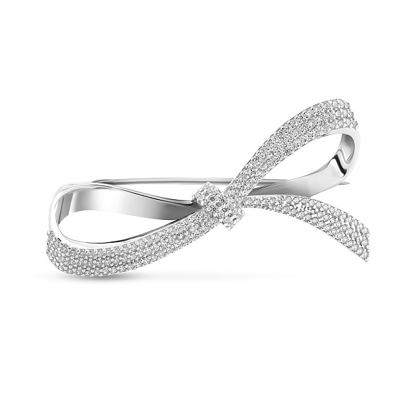 Брошка з білого золота з фіанітами (арт. 360037б) – зображення 1