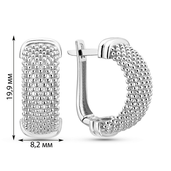 Серьги из белого золота (арт. 1092011б) – изображение 2