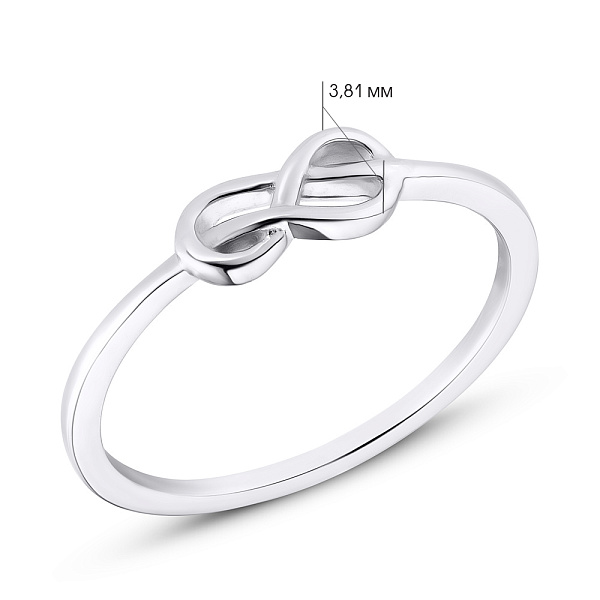 Серебряное кольцо «Бесконечность» без камней (арт. 7501/4309) – изображение 2