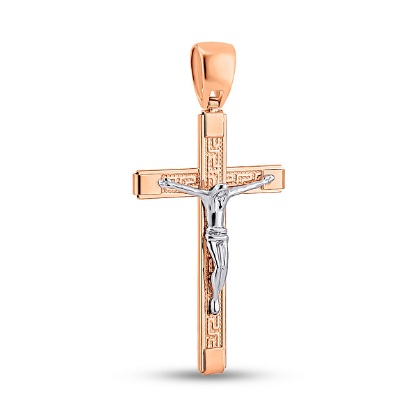 Масивний золотий хрестик з розп'яттям (арт. 500714) – зображення 1