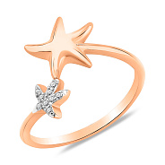 Золотое кольцо с фианитами (арт. 141306)