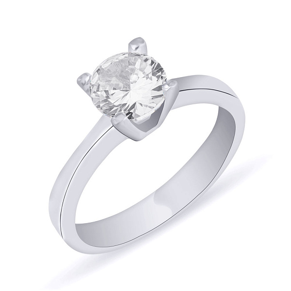 Кольцо из серебра с фианитом (арт. 7501/3115) – изображение 1