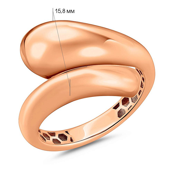 Золотое кольцо без камней (арт. 156612) – изображение 4