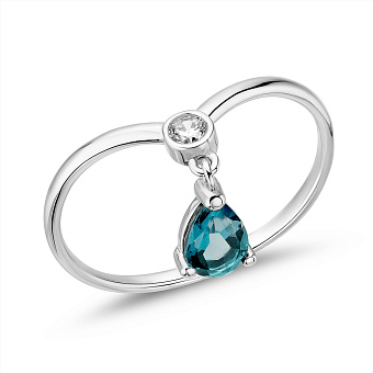 Золота каблучка з топазом (арт. 141273Пбл)