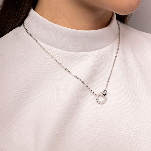 Золотое колье из белого золота (арт. 352309б) – изображение 3