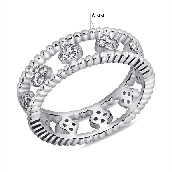 Серебряное кольцо Клевер (арт. 7501/6931) – изображение 2