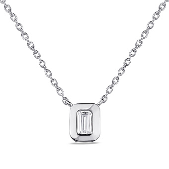 Фото Колье из серебра с фианитом (арт. 7507/1817)