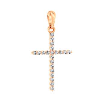 Золотий хрестик з діамантами  (арт. П011192020)