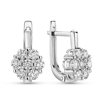 Золоті сережки з діамантами (арт. С011628090б)