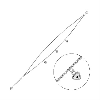 Серебряный браслет с подвесками (арт. 7509/4939)