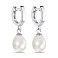 Серьги-подвески из серебра с жемчугом (арт. 7502/4012жб) – изображение 1