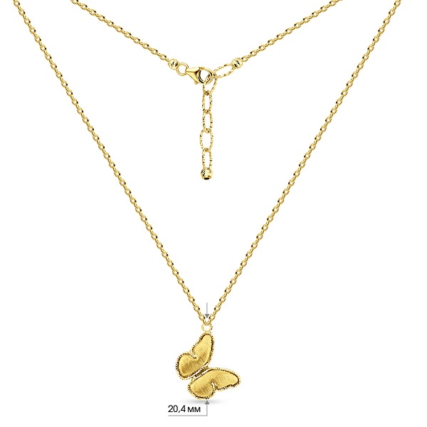 Золотое колье Бабочка Francelli (арт. 352450ж) – изображение 5