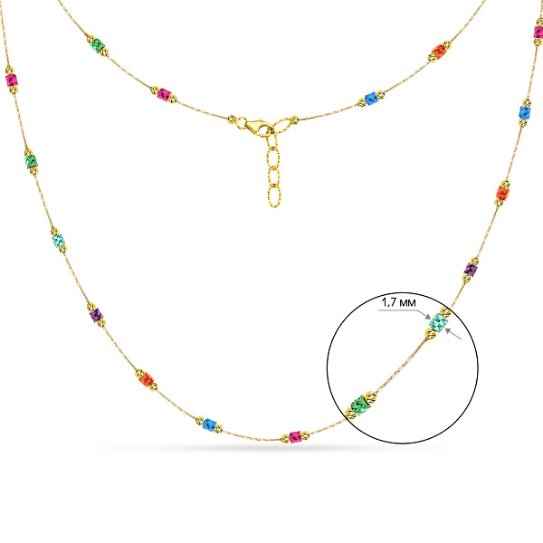 Колье Francelli из желтого золота (арт. 352422жцв) – изображение 6