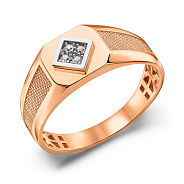 Золотий перстень з фіанітами (арт. 180545кб)