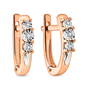 Золоті сережки з діамантами (арт. С011027005)