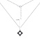 Серебряное колье Цветок с ониксом (арт. 7507/2380о) – изображение 3