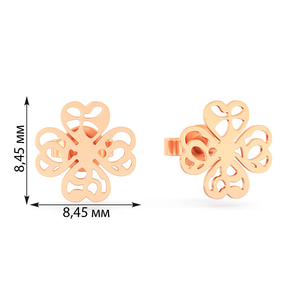 Золоті сережки-пусети (арт. 110987) – зображення 2
