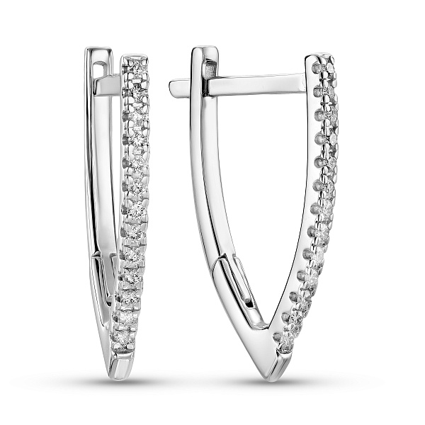 Золотые сережки с бриллиантами (арт. С011191010б) – изображение 1