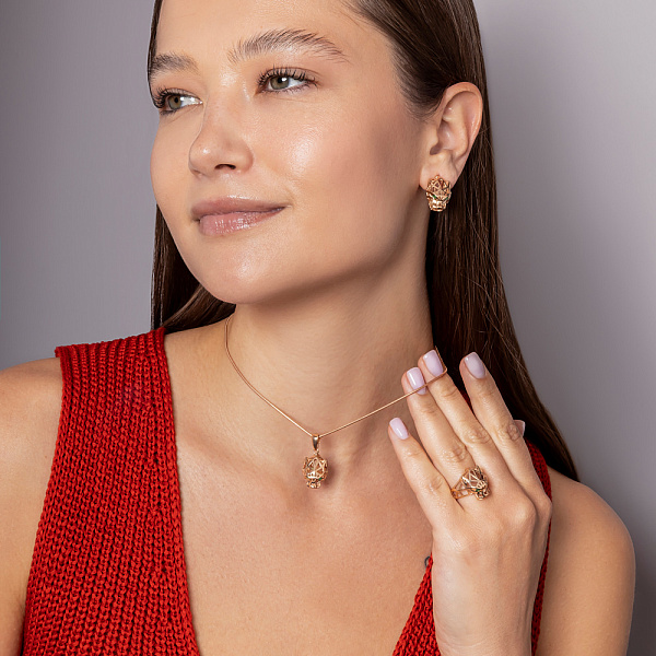 Золота каблучка Пантера (арт. 156674з) – зображення 6