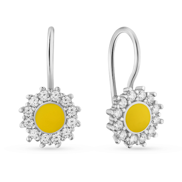 Серебряные детские серьги с фианитами (арт. 7502/1330еж) – изображение 1