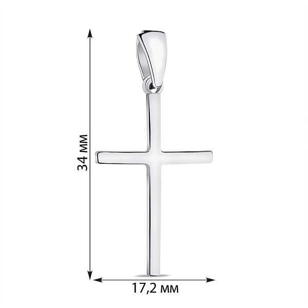 Серебряная подвеска-крестик (арт. 7503/1037пю) – изображение 2