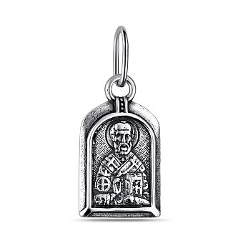Срібна ладанка іконка Миколай Чудотворець (арт. 7917/3769-ч)