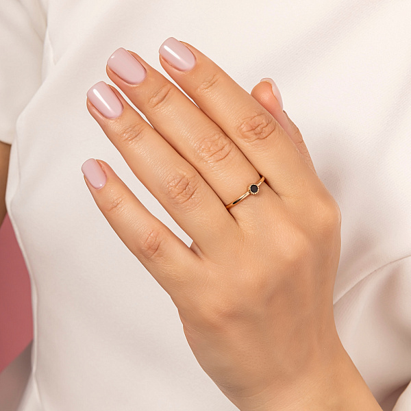 Золота каблучка з сапфіром (арт. 141290Пс) – зображення 2