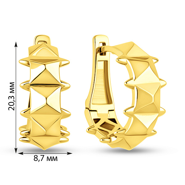 Сережки з жовтого золота (арт. 109977ж) – зображення 2