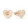 Золотые серьги-пусеты в форме сердечка (арт. 109234) – изображение 1