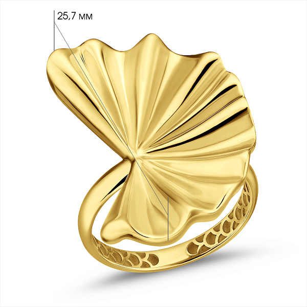 Масивна каблучка з жовтого золота Francelli (арт. 141422ж) – зображення 13