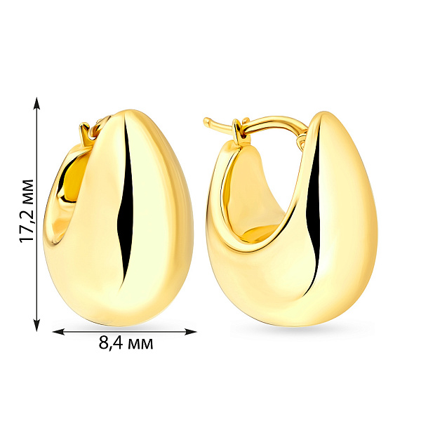 Серьги Francelli из желтого золота (арт. е108237/10ж) – изображение 2