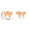 Золотые серьги-пусеты Бантики (арт. 111309) – изображение 3