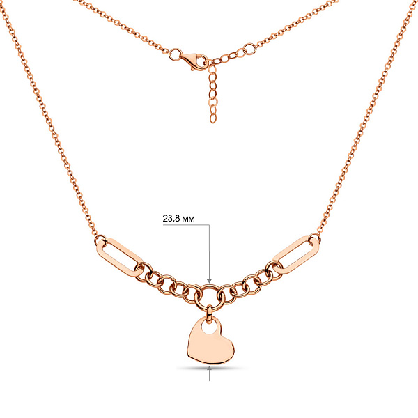 Кольє з червоного золота з підвісом (арт. 352275) – зображення 3