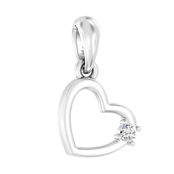 Золотий кулон Серце з діамантом (арт. П011148б)