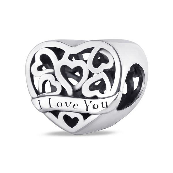 Шарм серебряный I Love You (арт. 7903/3226) – изображение 1