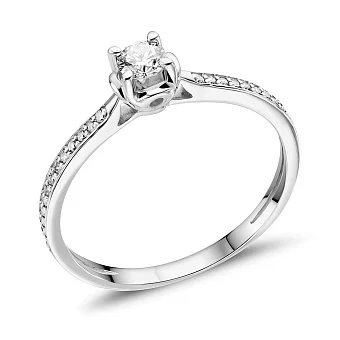 Каблучка з білого золота з діамантами (арт. 1191587202)