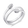 Серебряное кольцо "Спичка" с фианитами (арт. 7501/6020) – изображение 1