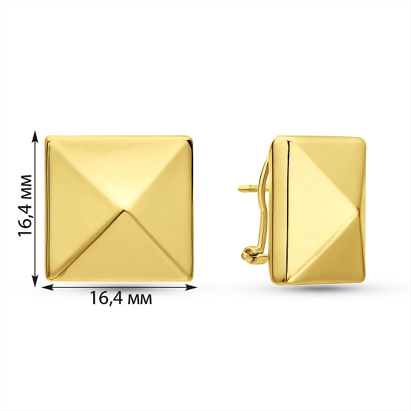 Золоті сережки Francelli без каменів (арт. е1091984ж) – зображення 3