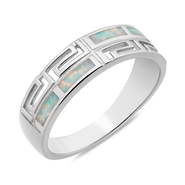 Срібна каблучка з опалом (арт. 7501/8175Поб) – зображення 1