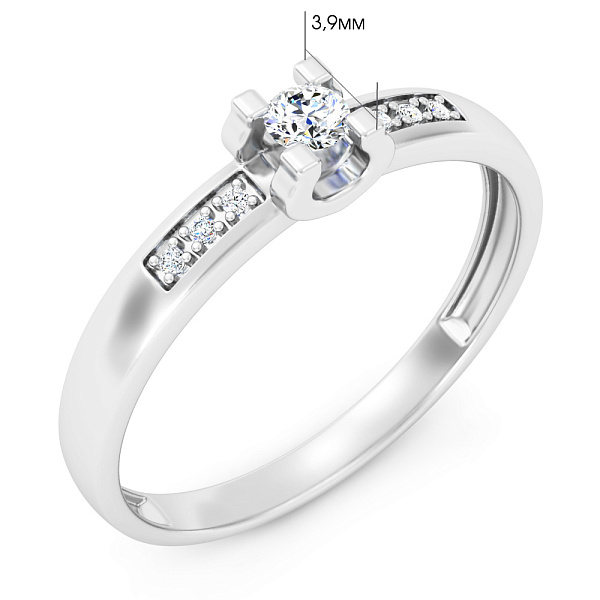 Золота каблучка з діамантами (арт. К011393015б) – зображення 2