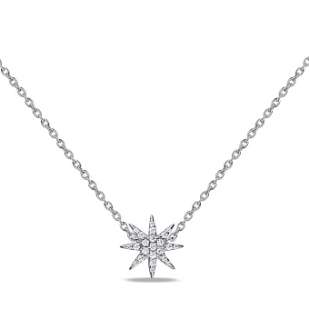 Фото Колье из серебра Звезды с фианитами (арт. 7507/1824)