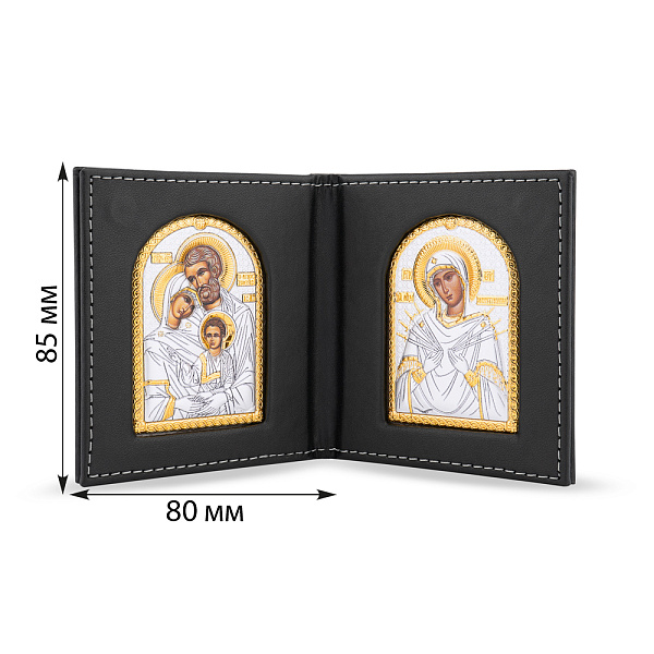 Ікона Святе Сімейство-Семистрільна (80х85 мм) (арт. K-1/005-006G) – зображення 2