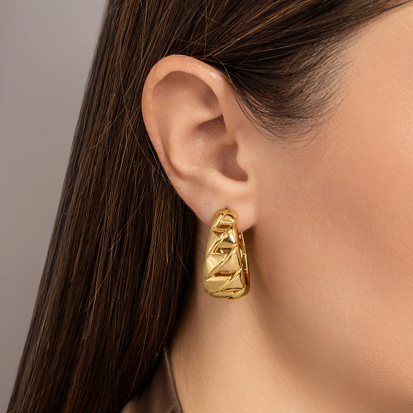 Серьги Francelli из желтого золота (арт. е108245/30ж) – изображение 2