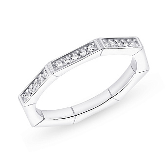 Каблучка зі срібла Trendy Style з доріжкою з фіанітів (арт. 7501/5617)