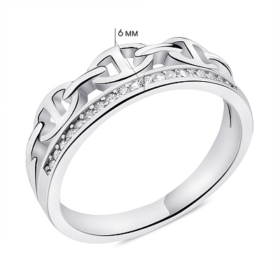 Серебряное кольцо с фианитами (арт. 7501/6495)