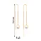 Золотые серьги протяжки с фианитами (арт. 110988) – изображение 2