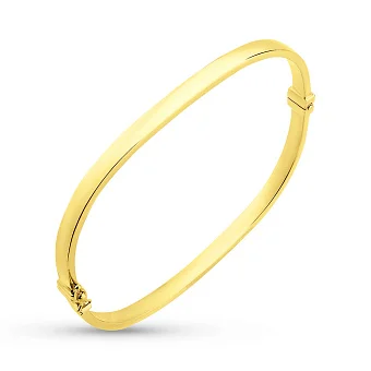 Жесткий браслет из желтого золота (арт. 323038/4ж)