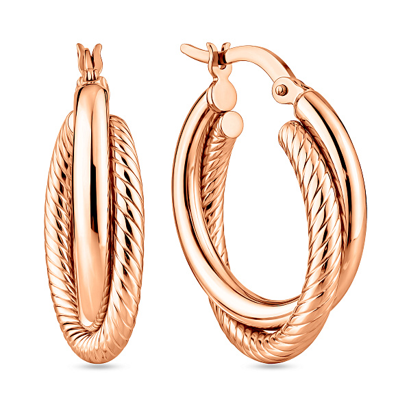 Золотые серьги-конго (арт. 103587/25) – изображение 1